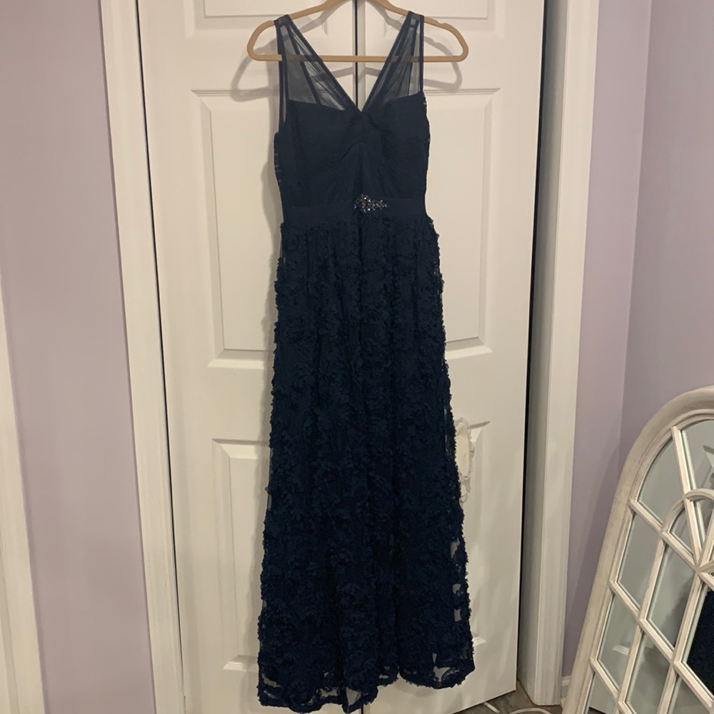 Adrianna Papell navy floor length dress size 6